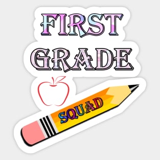 First Grade Squad, Great for Students, Teachers, Classroom Decor, Parents of 1st Graders Going Back to School Sticker